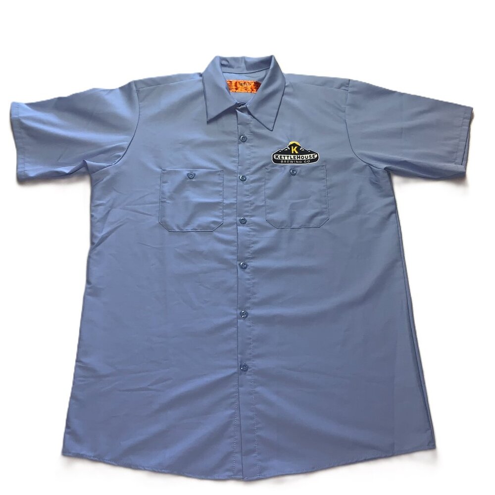 Light Blue Red Kap Men's Short Sleeve Work shirt